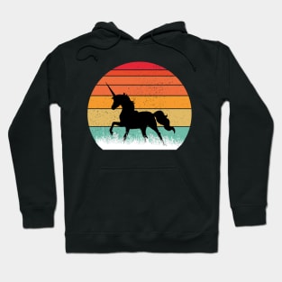 Retro Sunset Unicorn In A Field Hoodie